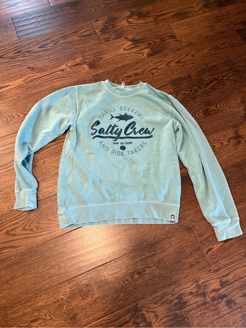 Salty Crew Womens Seafoam Green Logo Crewneck Sweater